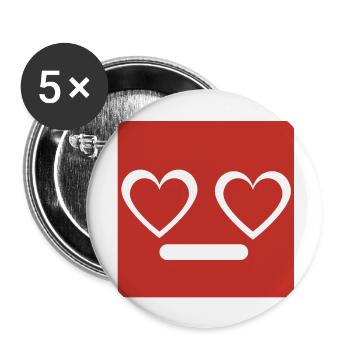 Man in love - Buttons large 2.2''/56 mm (5-pack) - white - Front