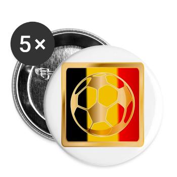 Football Belgium Football Belgique - Lot de 5 grands badges (56 mm) - blanc - Devant