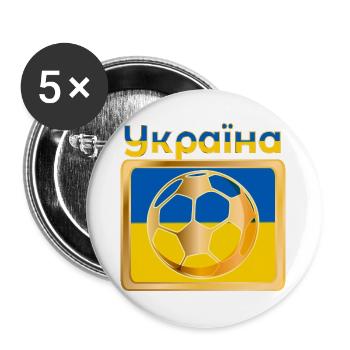 FOOTBALL UKRAINE Україна - Lot de 5 grands badges (56 mm) - blanc - Devant