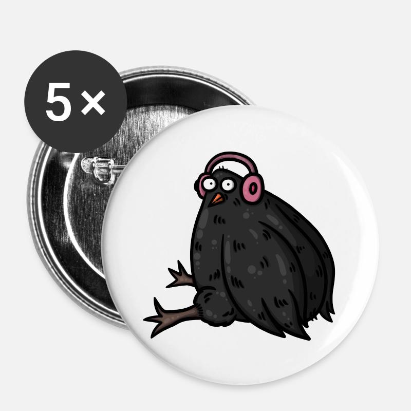 blackbird - Buttons large 2.2''/56 mm (5-pack) - white