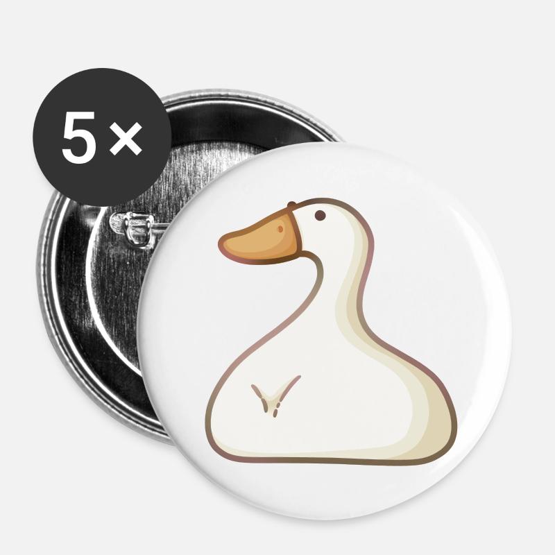 duck - Buttons large 2.2''/56 mm (5-pack) - white