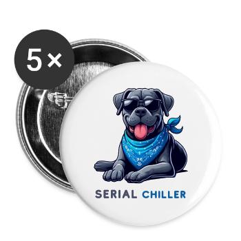 Cane Corso - Buttons groß 56 mm (5er Pack) - Weiß - Vorne