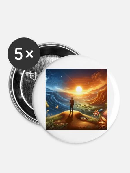 Mindset - Buttons groß 56 mm (5er Pack) - Weiß