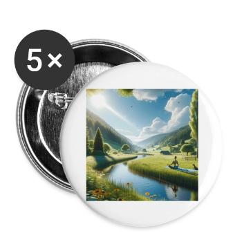 Leiblichkeit - Buttons groß 56 mm (5er Pack) - Weiß - Vorne