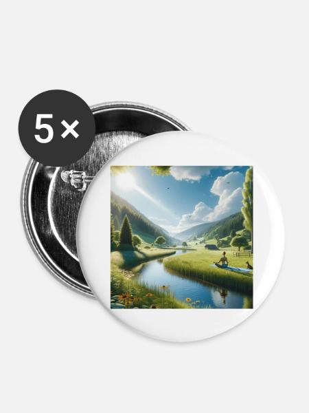 Leiblichkeit - Buttons groß 56 mm (5er Pack) - Weiß