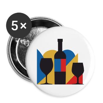 Bauhaus Wine Wine Bottle - Buttons large 2.2''/56 mm (5-pack) - white - Front