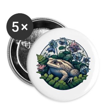 Toad Columbine - Buttons large 2.2''/56 mm (5-pack) - white - Front