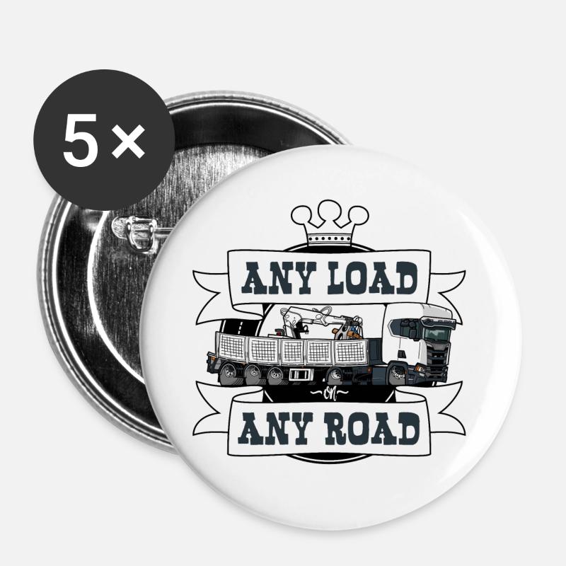 1263 2 ANY ROAD ANY LOAD - Buttons large 2.2''/56 mm (5-pack) - white