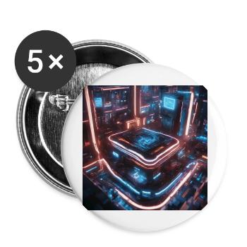 Circuit City - Buttons large 2.2''/56 mm (5-pack) - white - Front