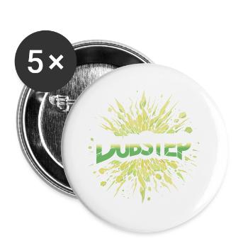 Dubstep Explosion - Buttons large 2.2''/56 mm (5-pack) - white - Front
