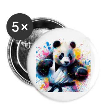 Kung fu panda - Buttons large 2.2''/56 mm (5-pack) - white - Front