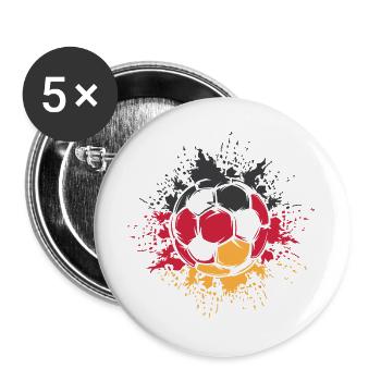 Soccer Color Explosion Germany Soccer Game - Buttons large 2.2''/56 mm (5-pack) - white - Front