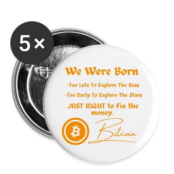 Crypto Summer: The Heat is On - Buttons large 2.2''/56 mm (5-pack) - white - Front