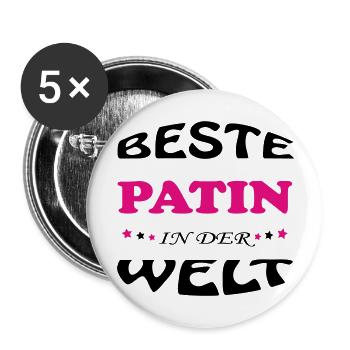 BESTE PATIN MARRAINE IN DER WELT - Lot de 5 grands badges (56 mm) - blanc - Devant