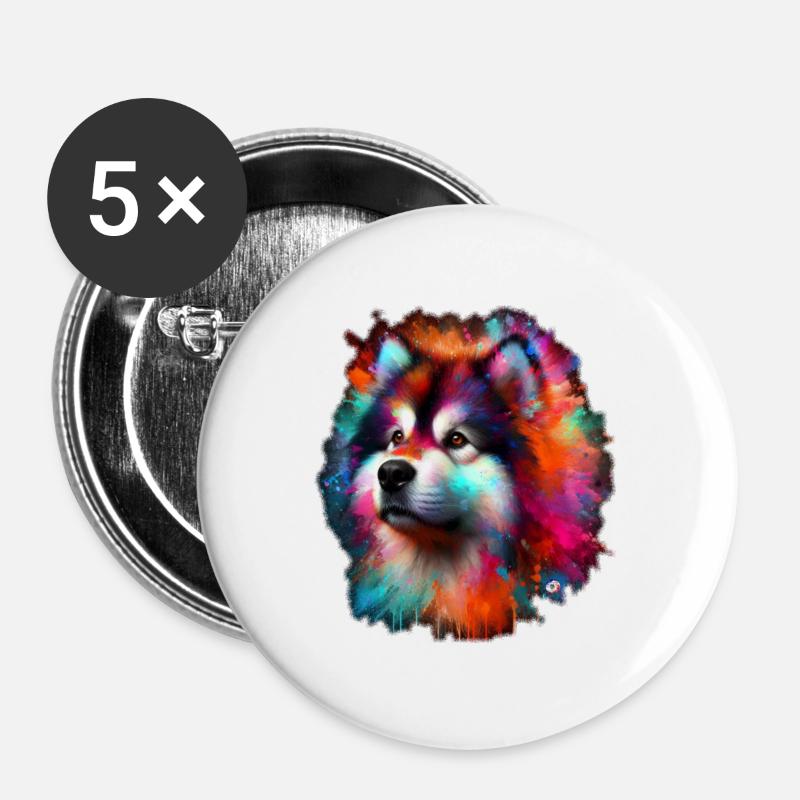Malamute Faros - Buttons large 2.2''/56 mm (5-pack) - white