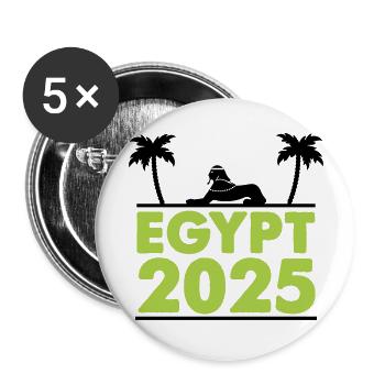 Egypt 2025 - Buttons large 2.2''/56 mm (5-pack) - white - Front