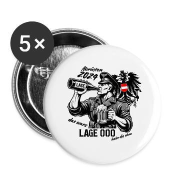 Désarmement des forces armées - Lot de 5 grands badges (56 mm) - blanc - Devant