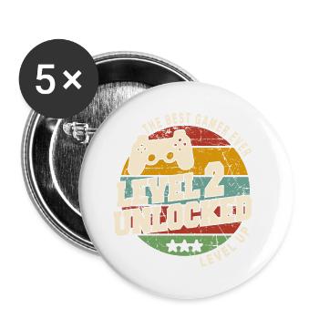 Légendaire depuis 2022 Vintage cadeau d’anniversai - Lot de 5 grands badges (56 mm) - blanc - Devant