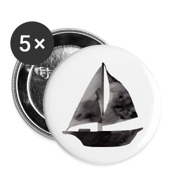 Sailing Sailing Sailboat Sailing Sailing Ship Sailing - Buttons large 2.2''/56 mm (5-pack) - white - Front