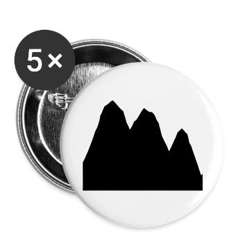 Mountains Hikers Hike Hiking Hiking - Buttons large 2.2''/56 mm (5-pack) - white - Front
