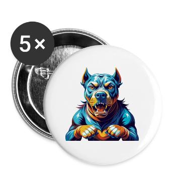 Cordoba Fighting Dog Breed Colorful Cartoon Kawaii - Buttons large 2.2''/56 mm (5-pack) - white - Front