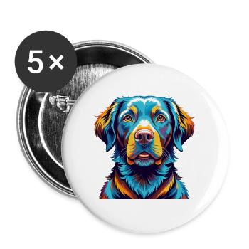 Chesapeake Bay Retriever Hunderasse Karikatur Kawaii - Buttons groß 56 mm (5er Pack) - Weiß - Vorne