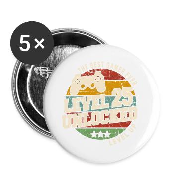 Legendary since 1999 Vintage anniversai gift - Buttons large 2.2''/56 mm (5-pack) - white - Front