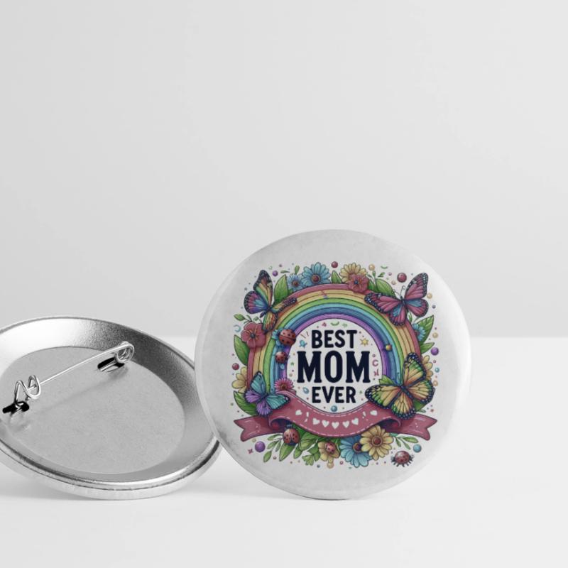 Die beste Mutter der Welt Mutter Mutter Beste Supermutter Buttons groß 56 mm (5er Pack)