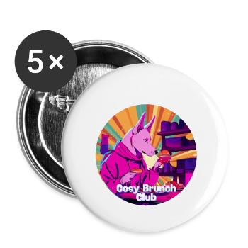 Cosy Brunch Club - Buttons groß 56 mm (5er Pack) - Weiß - Vorne