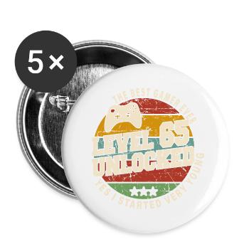 Original 1959 65e Anniversaire Cadeau Retro - Lot de 5 grands badges (56 mm) - blanc - Devant