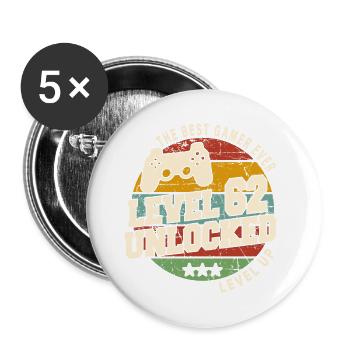 Légendaire depuis 1962 Vintage cadeau d’anniversai - Lot de 5 grands badges (56 mm) - blanc - Devant