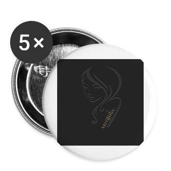 Mentulaqueen - Buttons groß 56 mm (5er Pack) - Weiß - Vorne