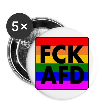 Fck afd - Buttons large 2.2''/56 mm (5-pack) - white - Front