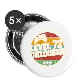 Original 1952 72. Geburtstag Retro Geschenk - Buttons groß 56 mm (5er Pack) - Weiß - Vorne
