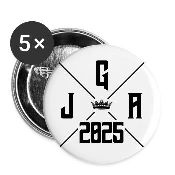 JGA 2025 - Lot de 5 grands badges (56 mm) - blanc - Devant