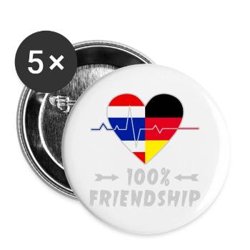 Thailand and Germany 100% friendship - Buttons large 2.2''/56 mm (5-pack) - white - Front