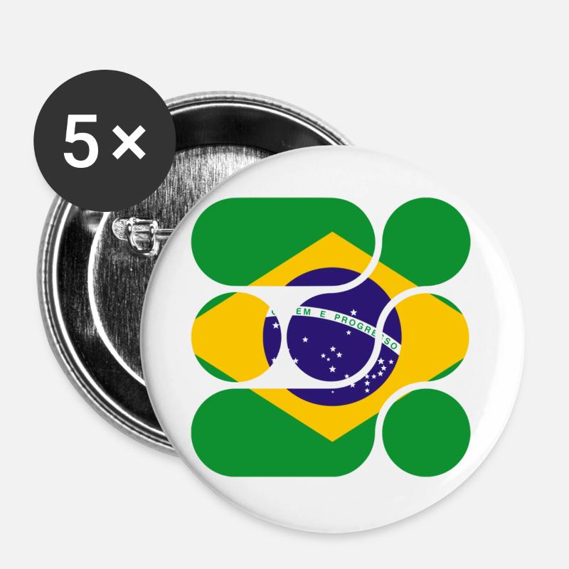 OCHOOO - Brazil - Buttons large 2.2''/56 mm (5-pack) - white