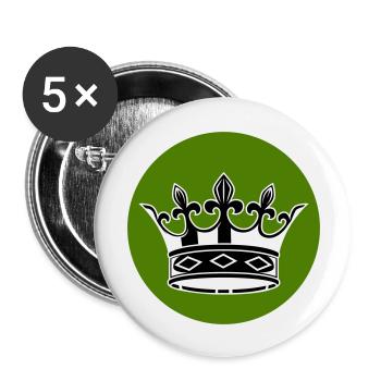 krone 1 - Buttons groß 56 mm (5er Pack) - Weiß - Vorne