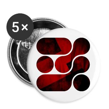 OCHOOO - Dark Red - Buttons large 2.2''/56 mm (5-pack) - white - Front