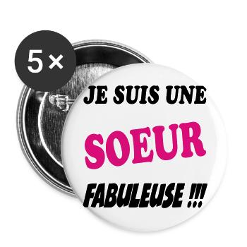 FRERE SOEUR BROTHER SISTER - Buttons large 2.2''/56 mm (5-pack) - white - Front