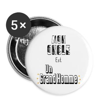 Mon Oncle Est Un Grand Homme - Lot de 5 grands badges (56 mm) - blanc - Devant