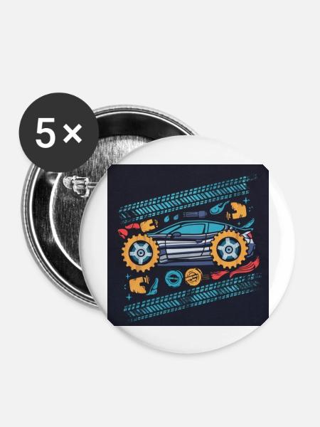 Car Signals - Buttons groß 56 mm (5er Pack) - Weiß