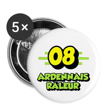Ardennais râleur - Lot de 5 grands badges (56 mm) - blanc - Devant