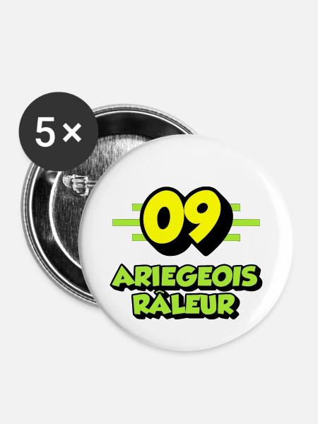 Klagende Ariégeois - Buttons groß 56 mm (5er Pack) - Weiß