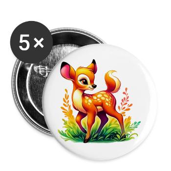 Fawn - Buttons large 2.2''/56 mm (5-pack) - white - Front