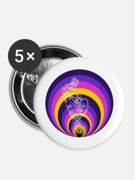 BMX (BMX) - Buttons groß 56 mm (5er Pack) - Weiß