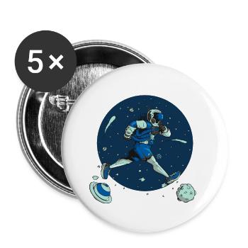 A cosmonaut runner - Buttons large 2.2''/56 mm (5-pack) - white - Front