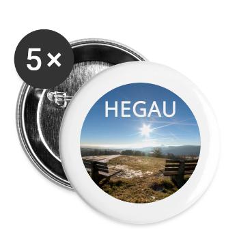 Hegau on Lake Constance with sun and snow round - Buttons large 2.2''/56 mm (5-pack) - white - Front