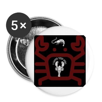 I LOVE THE SEA - Buttons groß 56 mm (5er Pack) - Weiß - Vorne