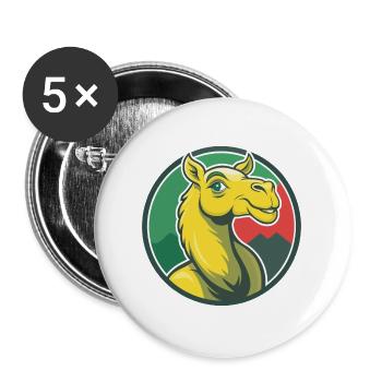 Camel Cute Kawaii Cartoon Clipart Pet Animal - Buttons large 2.2''/56 mm (5-pack) - white - Front